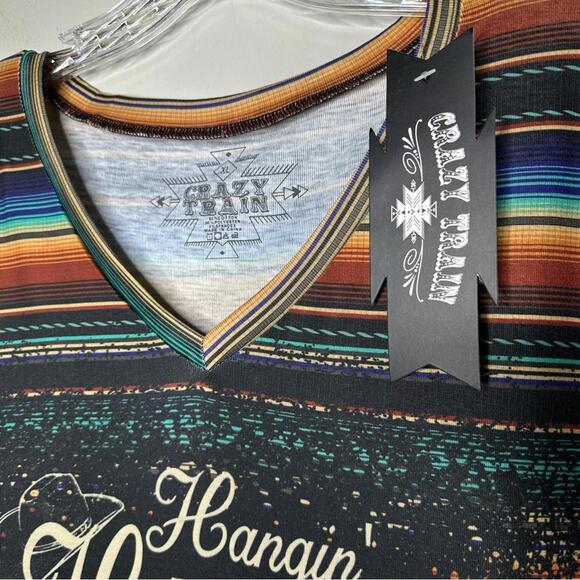 Crazy Train X-Large Hippies & The Cowboys tee shirt - Picture 4 of 5